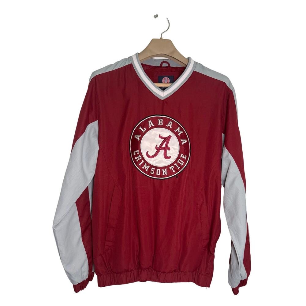 Alabama Crimson Tide Windbreaker Jacket Pullover Vneck MEDIUM Pockets Licensed